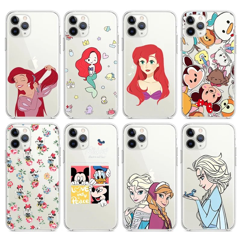 

Disney Minnie Mouse Love Cute For Apple iPhone 13 12 11 mini 8 7 6S 6 XS XR X 5 5S SE 2020 Pro Max Plus Transparent Phone Case