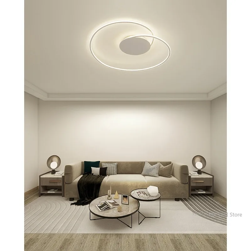 Современная Минималистичная потолочная лампа для гостиной нордическая в форме