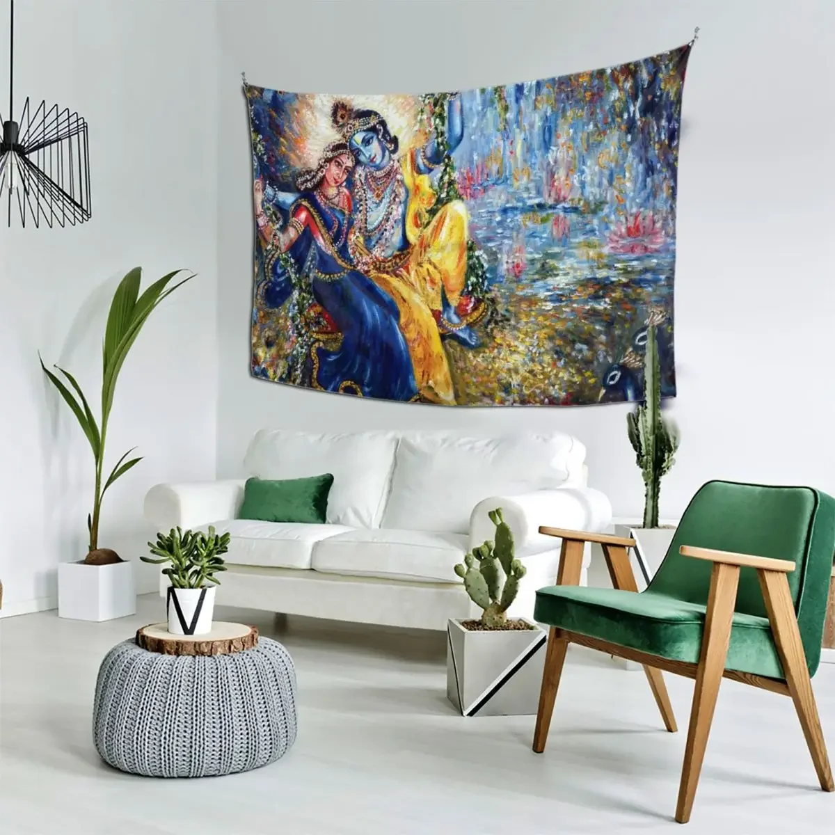 Гобелен Krishna Leela уличное украшение декор комнаты эстетический домашний