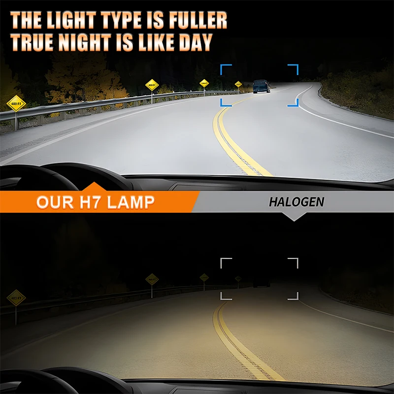 Dualvision H7 Csp Chip Автомобильная Лампа Для Фар Высокая Яркость Универсальная 12 В С