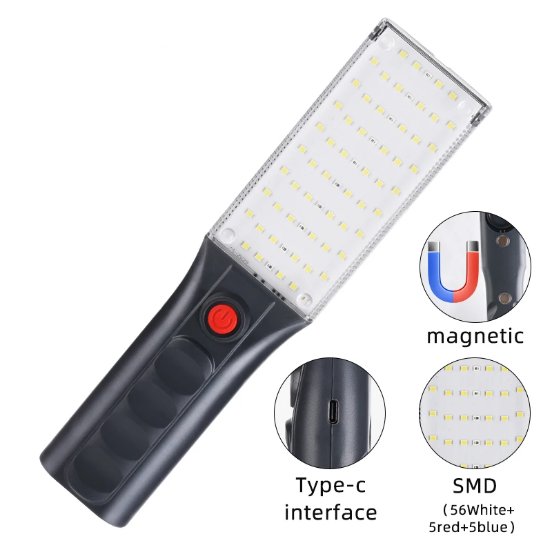 

Portable Camping Lantern USB Rechargeable SMD Work Lamp Built-in Battery LED Work Light Powerful Magnet Waterproof Torch