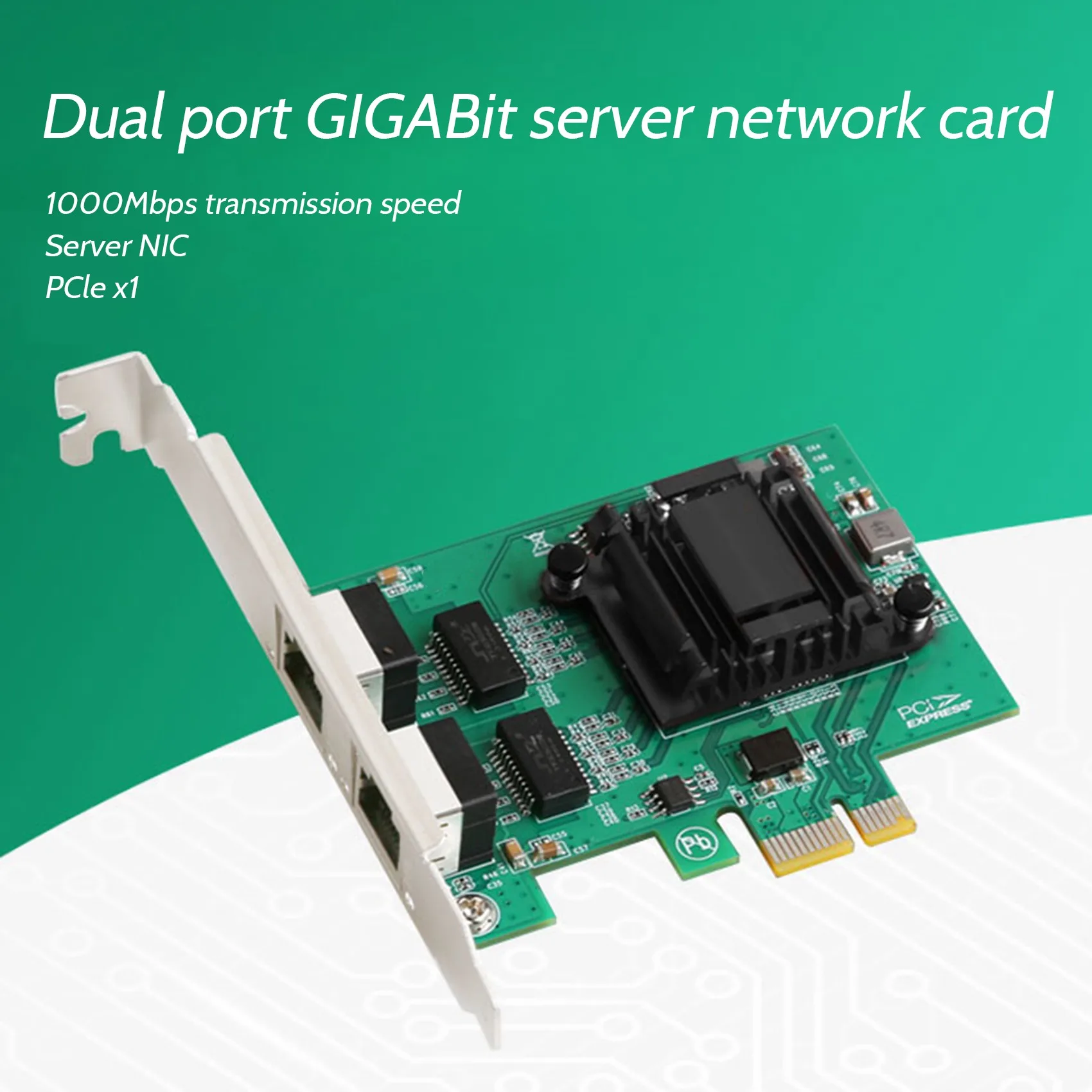 

82571 Gigabit PCIe1X Server Network Card PCIEx1 to RJ45 Network Port Routing Built in Wired Network Card for Intel