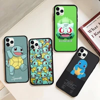 pokemon squirtle bulbasaur phone case rubber for iphone 12 11 pro max mini xs max 8 7 6 6s plus x 5s se 2020 xr cover