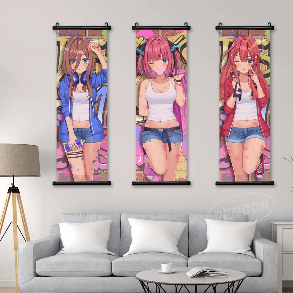 

Wall Artwork The Quintessential Quintuplets Canvas Pictures Anime Painting Print Poster Nakano Itsuki Hanging Scrolls Home Decor