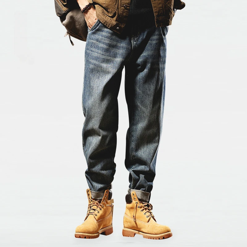 

2023 Autumn New Fashion Brand Casual Straight Wash Jeans Men's Solid Color Casual Men's Long Pants Skinny Jeans Men