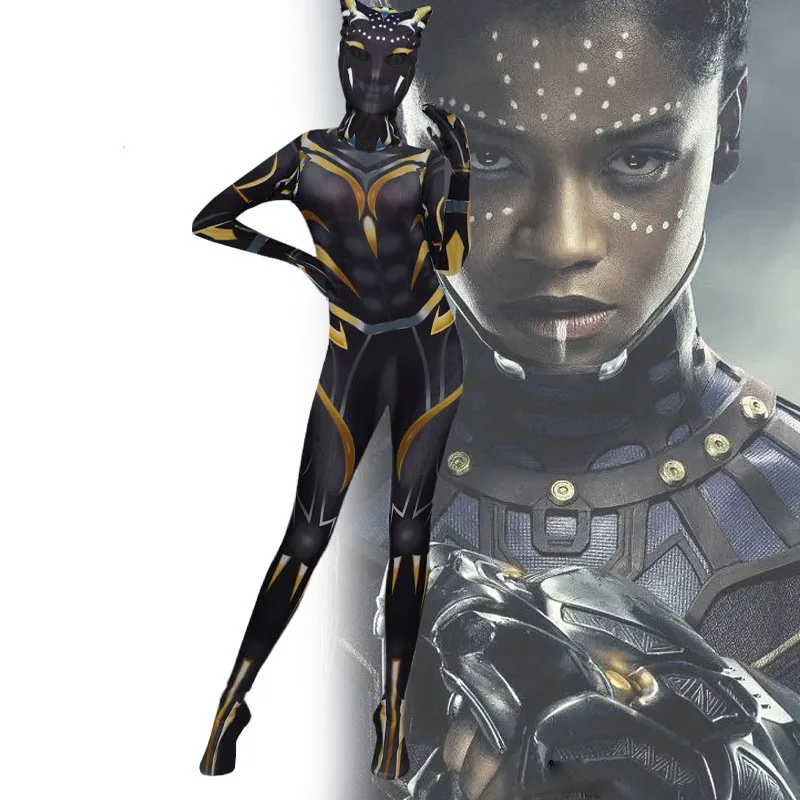 

Panther Wakanda Forever Superhero Shuri костюм для косплея комбинезон костюм на Хэллоуин для женщин девочек детей