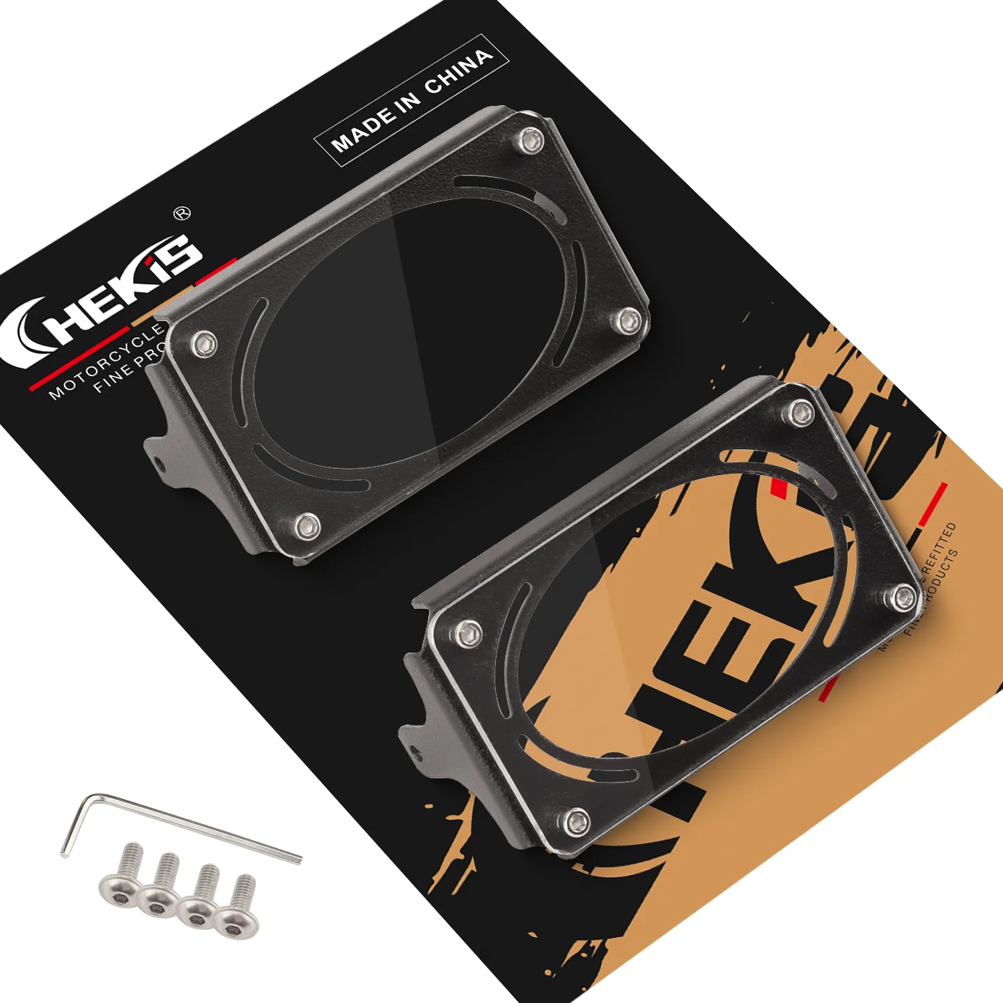 Chekis подходит для модифицированных аксессуаров Zontes 368g, защитная крышка для передних противотуманных фар, защитная оболочка для прожекторов, защитная рамка из нержавеющей стали