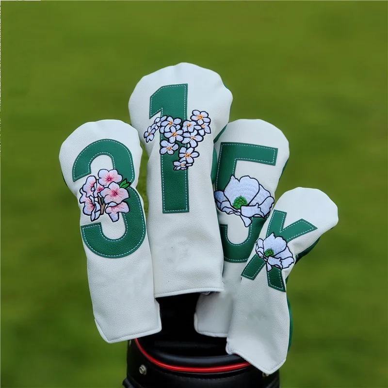 souvenir Golf Club #1 #3 #5 Wood Headcovers Driver Fairway Woods Cover PU Leather Head Covers