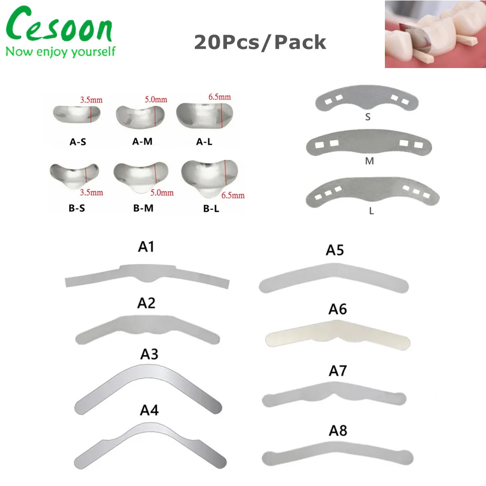 

20 шт./комплект, стоматологические Матричные полосы