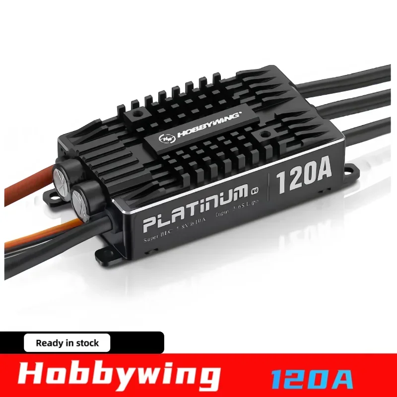 Фото Hobbywing Platinum 120A V4 Вертолет Бесщеточный ESC 3-6S Lipo BEC Пустая форма для радиоуправляемого дрона самолета №1