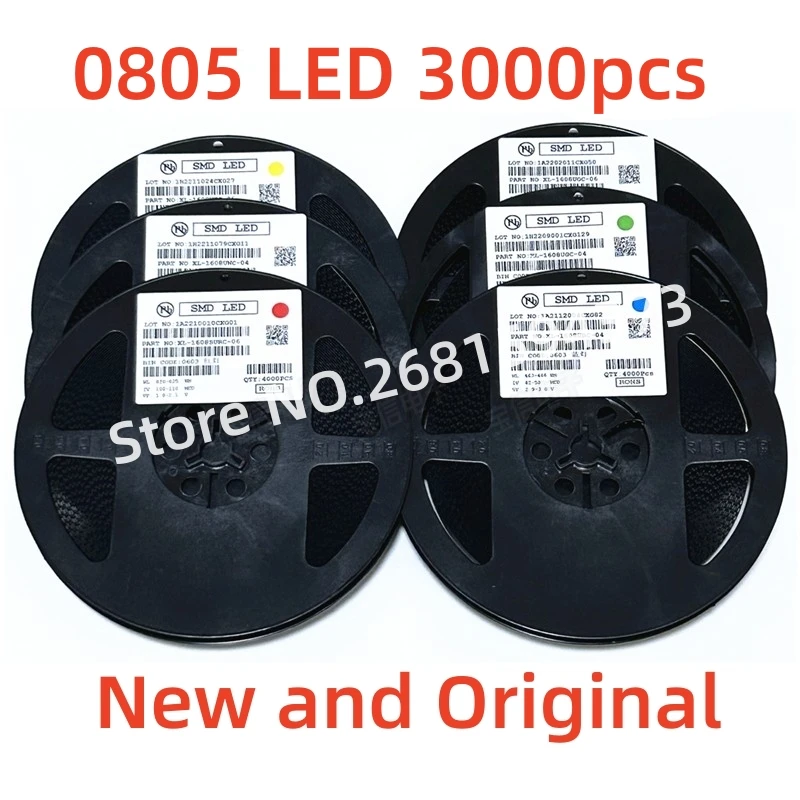 3000 шт./катушка/DISK 0805 SMD Highbright светодиодный светодиод Redyellow теплый белый ледяной