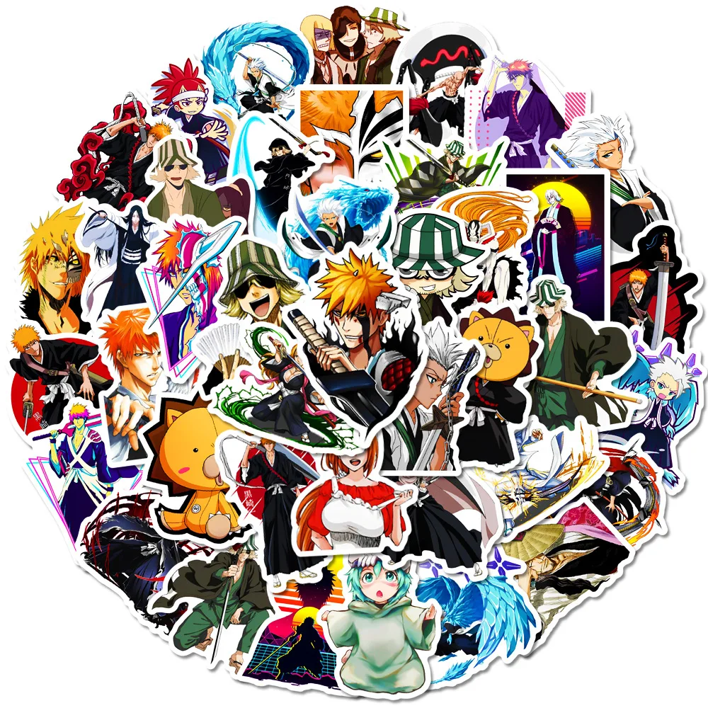 

Cartoon Anime BLEACH Thousand-Year Blood War Stickers for Car Suitcase Guitar Laptop Phone Notebook DIY Decor Sticker Toys Gifts