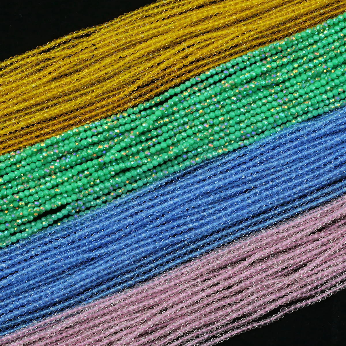 Бусины стеклянные граненые для бижутерии 2 мм 180 шт.