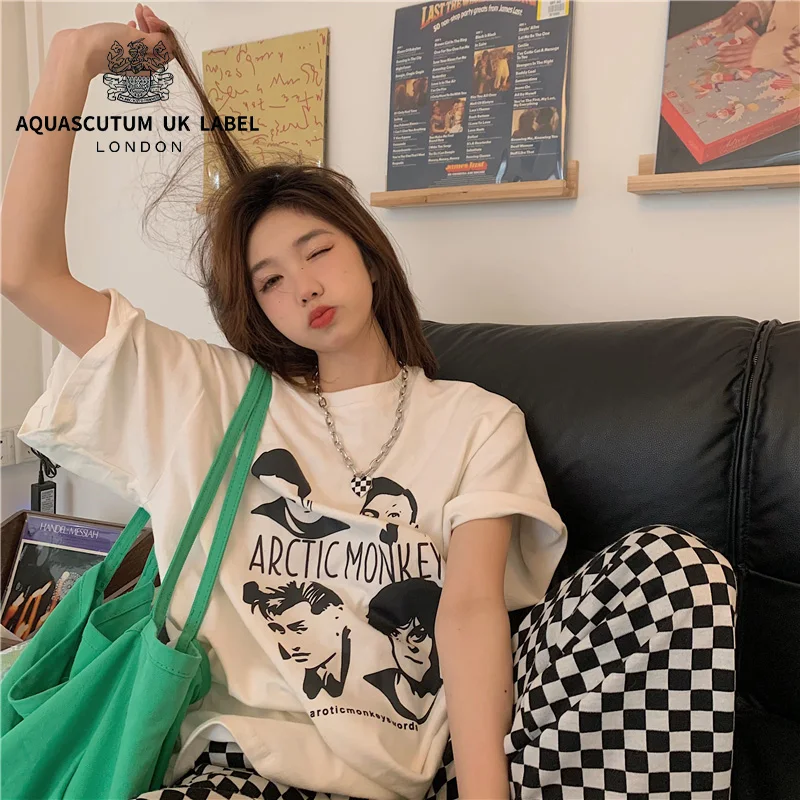 

Женский хлопковый пуловер с коротким рукавом и круглым вырезом