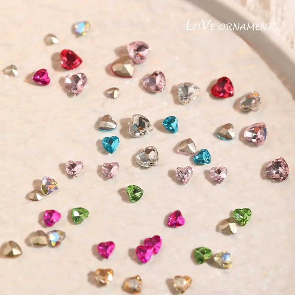 

Nail Art Pinnacle Rhinestones Heart Shaped Nail Art Rhinestone Luxury Shiny Crystal Nail Art Jewelry Mini 3D Nail Art Decoration