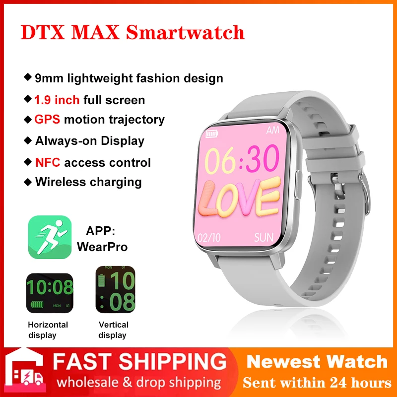 

Смарт-часы DTX MAX Серия 7 1,9 ''HD Bluetooth звонок NFC GPS трек для мужчин и женщин Смарт-часы для Android iOS Xiaomi PK DT7 MAX HW7