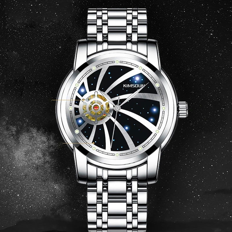 

Starry Sky Fashion Mechanica Mens Watches Tourbillon Top Brand Luxury Waterproof Automatic Watches Men Box Relogio Masculino