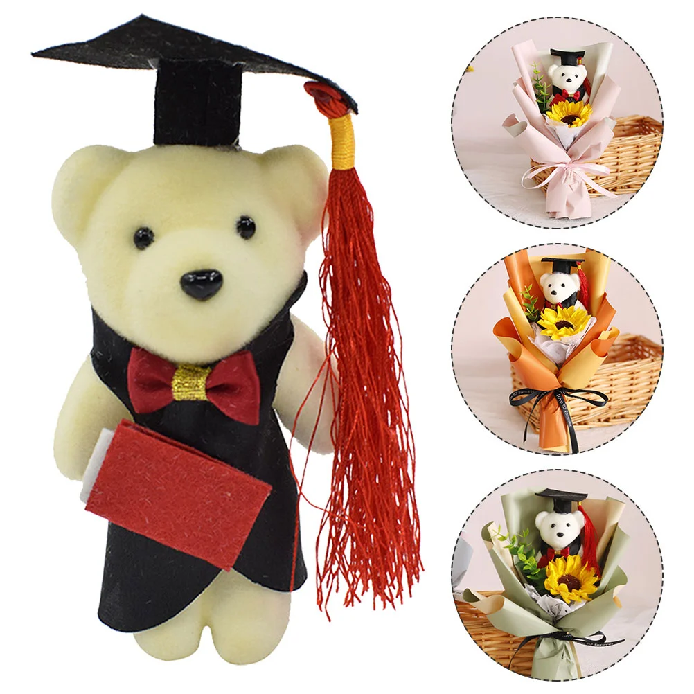 

24 Pcs Soft Toy Dr Bear Bouquet Ornaments Gift Supplies DIY Delicate Graduation Foam Cartoon Decors