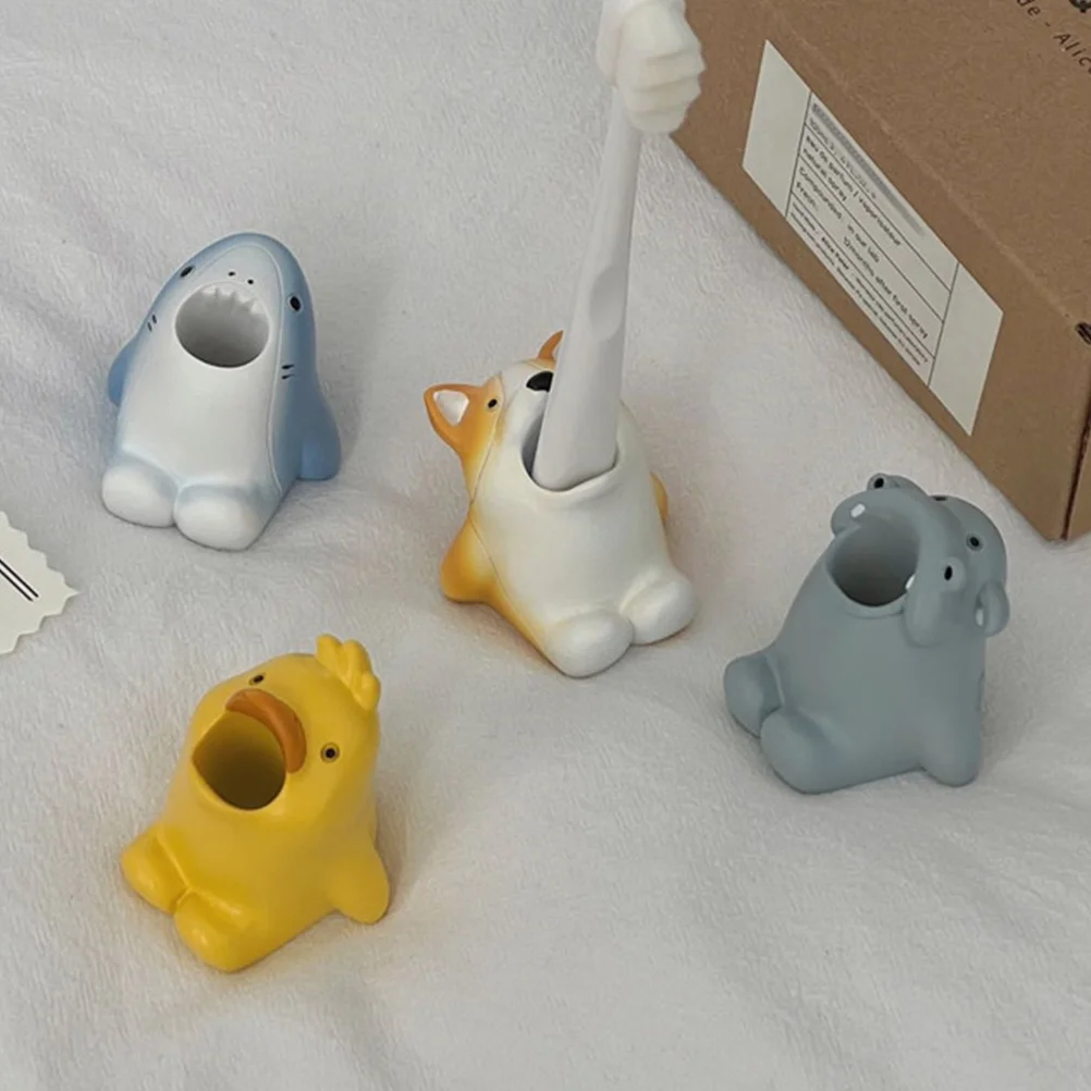 

4 Pcs Home Pen Holder For Students Single Stand Desk Resin Penholder Students Office Base Child Holders