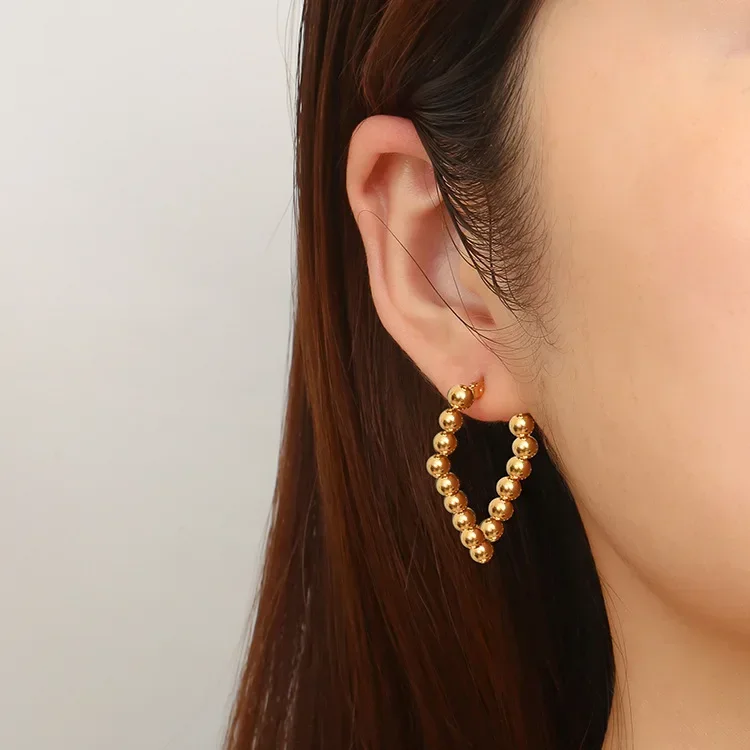 Showfay простые шикарные серьги-кольца из нержавеющей стали золотого цвета для