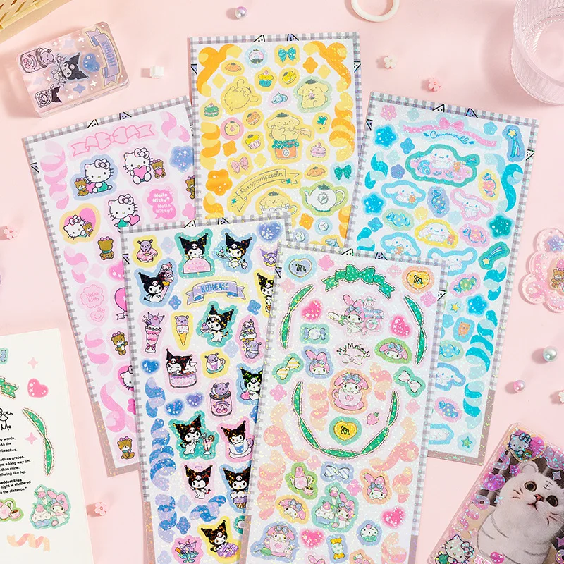 

Мультяшные наклейки Sanrio Kuromi My Melody, плакаты, наклейки для скейтборда, гитары, ноутбука, велосипеда, Детские Водонепроницаемые наклейки, игрушки