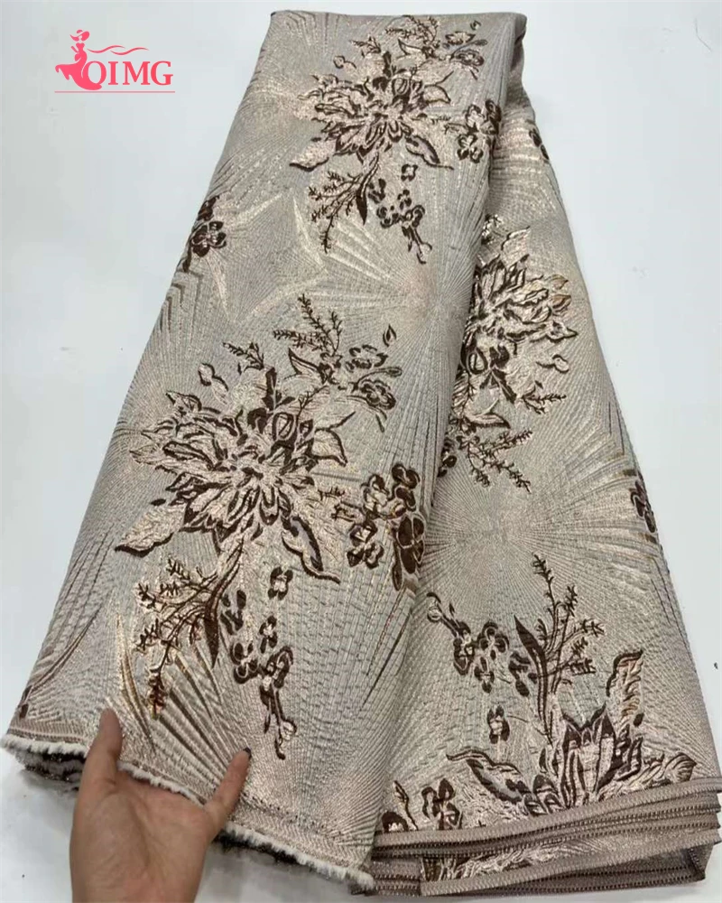 OIMG 2023 Новый жаккард парчовая французская африканская кружевная ткань из органзы