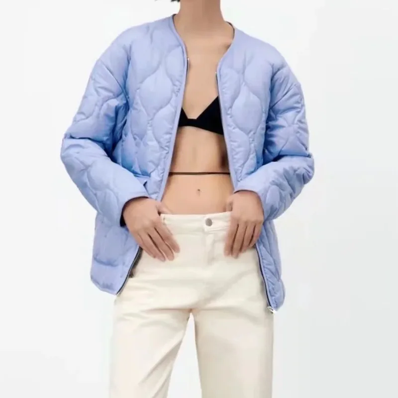 Women's Autumn and Winter Morandi Color Cotton Clothing Loose Thin Cotton Jacket 2022 Women's Clothing