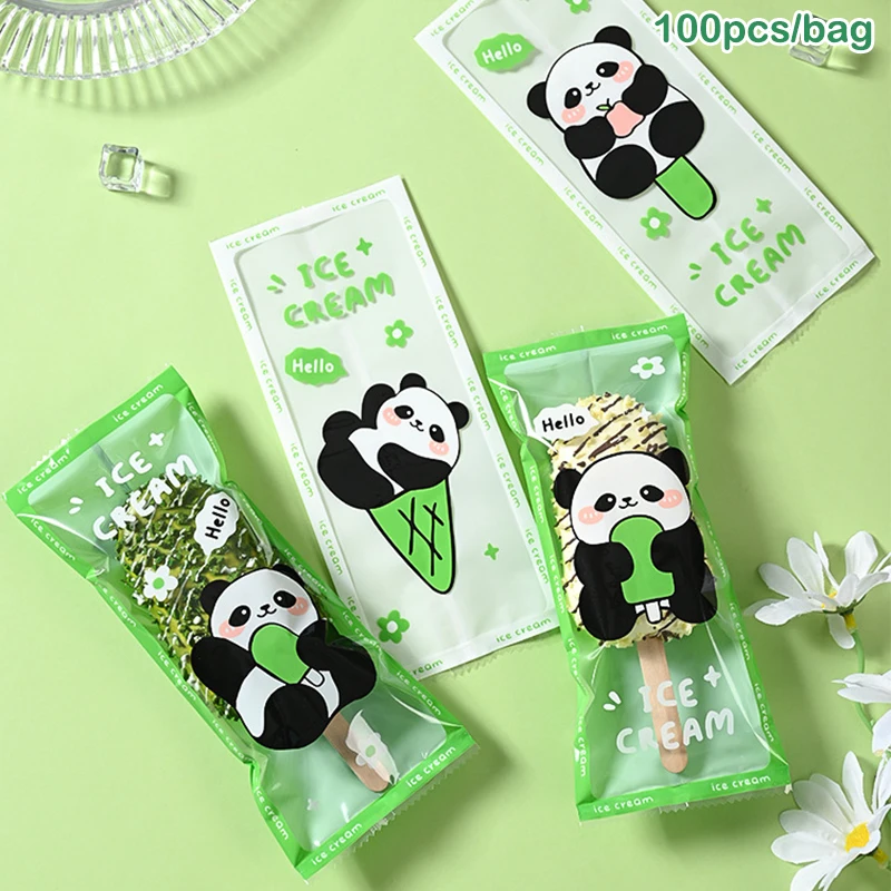 Пищевые пакеты для льда одноразовые пластиковые мороженого прозрачные 100