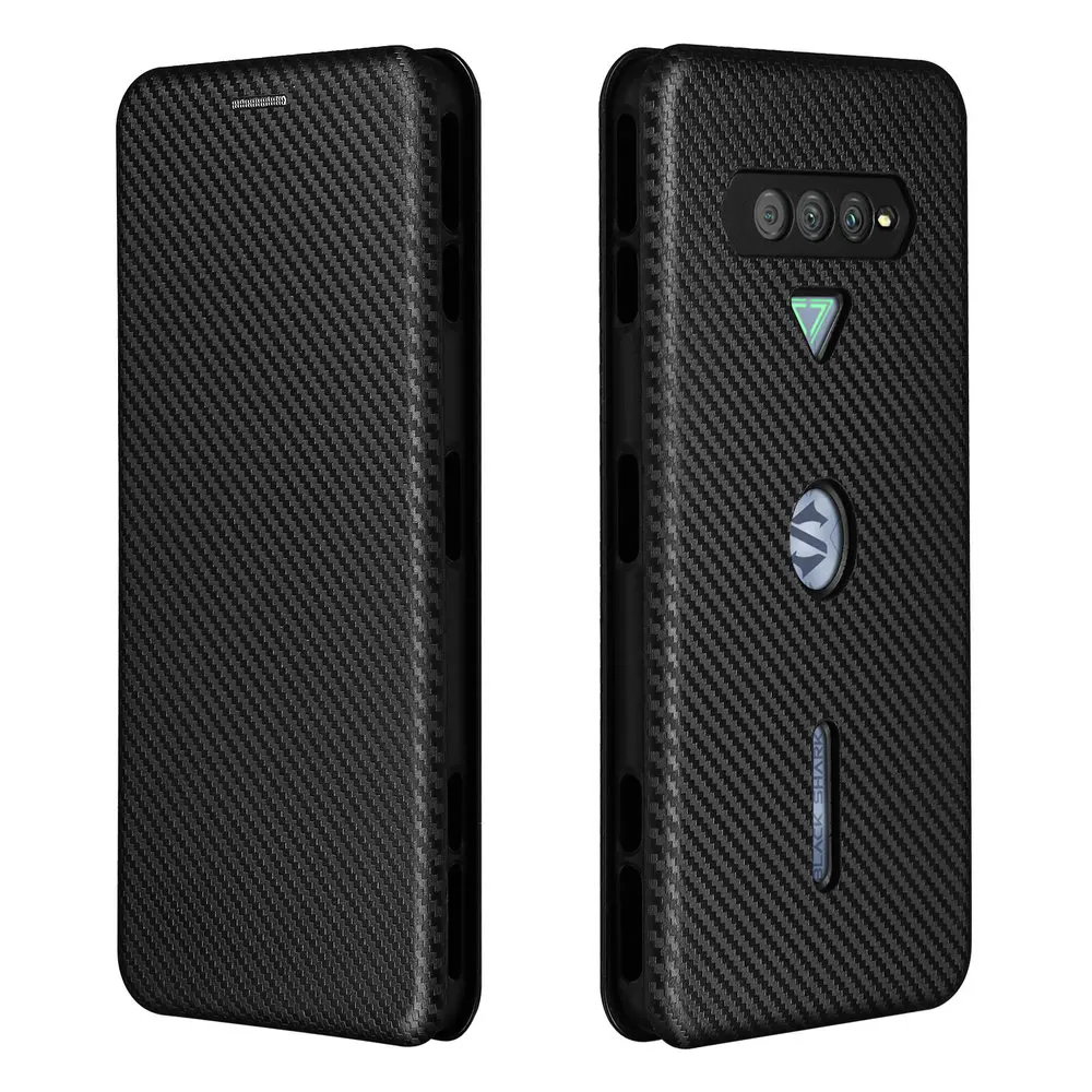 

Кожаный чехол-книжка для XIAOMI Blackshark 5 4 Pro из углеродного волокна