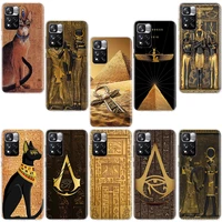 egypt pharaoh mural phone case for xiaomi mi 11t 11 ultra 11i 12 pro 12x 10t 10 lite 5g 9 9t 8 5x 6x cover soft tpu fundas