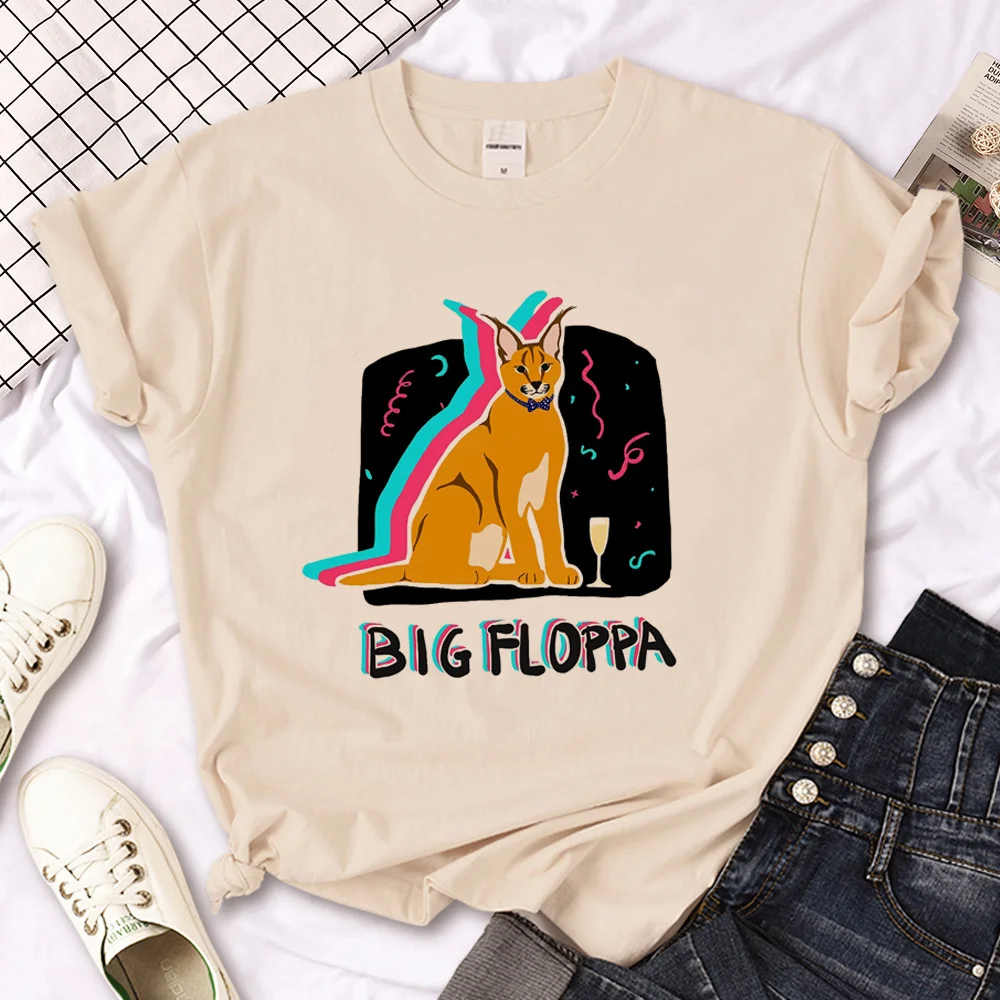 

Floppa Tee women anime t shirt girl manga 2000s designer clothing