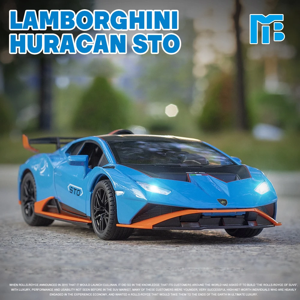 

Коллекционные модели автомобилей, модель из сплава, детская игрушка Lamborghini, игрушки для мальчиков, для детей 1:24, миниатюрная Детская электри...