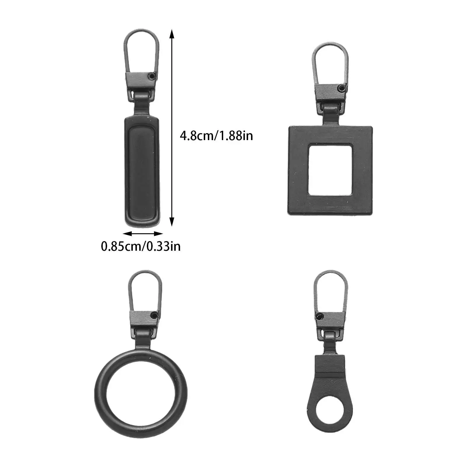 1pc Universal Fashion Metal Zipper Replacement Repair Kits For Slider Sewing Diy Craft Kit Pull |