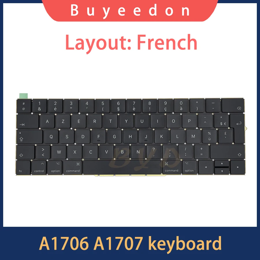 

Совершенно новая французская сменная клавиатура для Macbook Pro Retina 13 дюймов A1706 15 дюймов A1707 конец 2016 Mid 2017 EMC 3071 EMC 3163