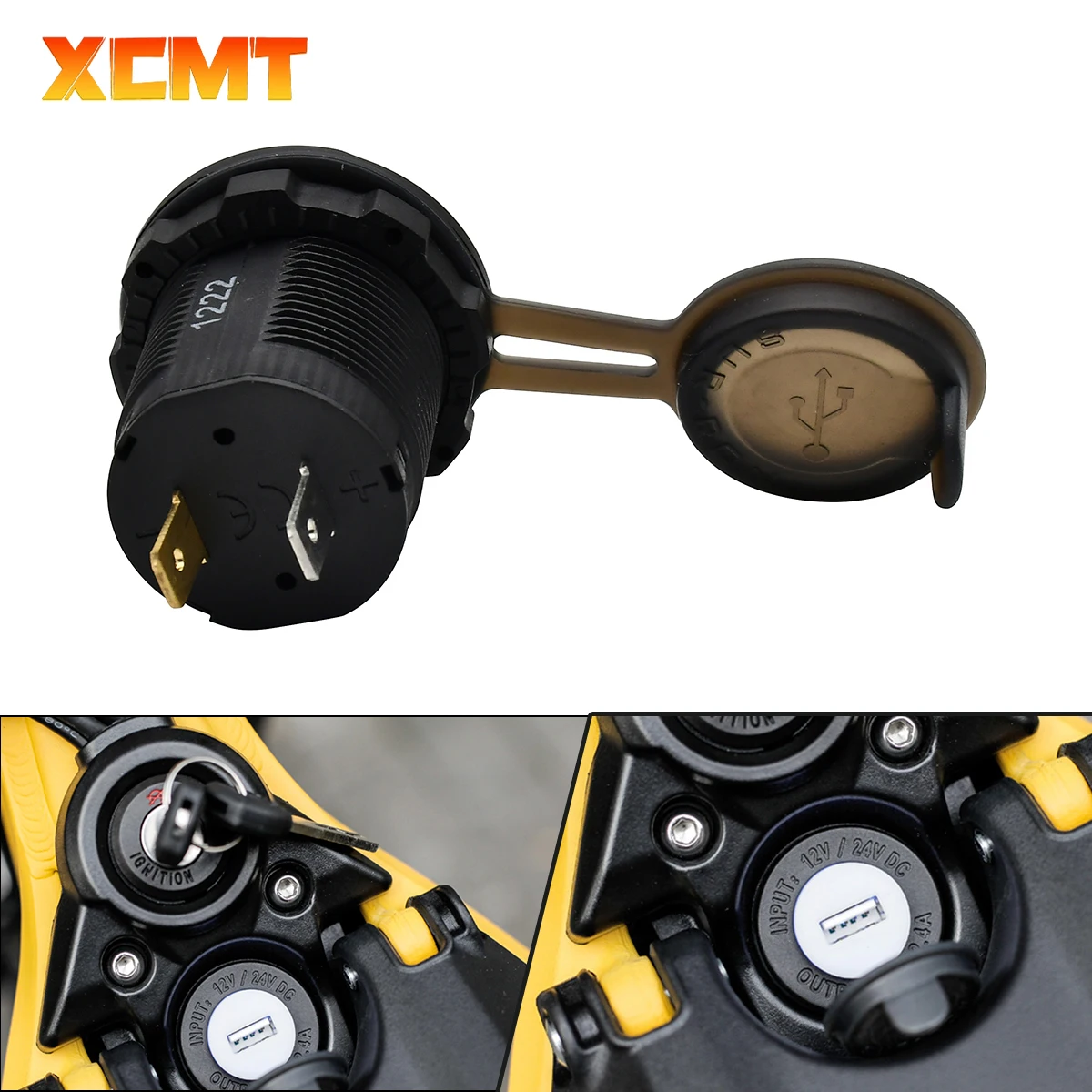 USB-интерфейс для электрического мотоцикла из АБС-пластика 5 В 2 4 А универсальный