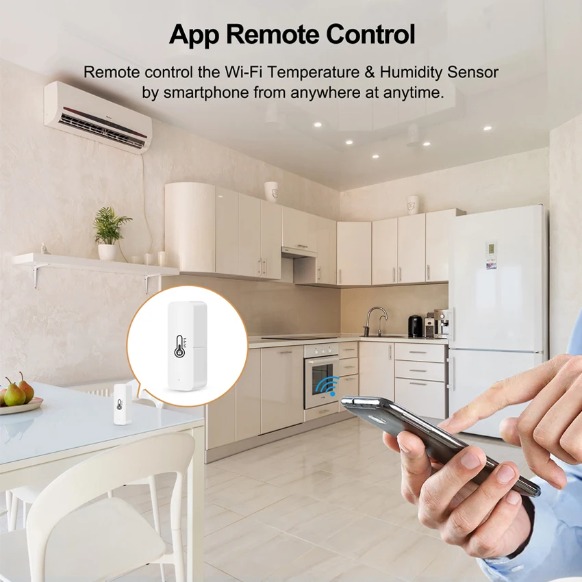 Датчик температуры и влажности Tuya Wi-Fi Zigbee комнатный гигрометр-контроллер для