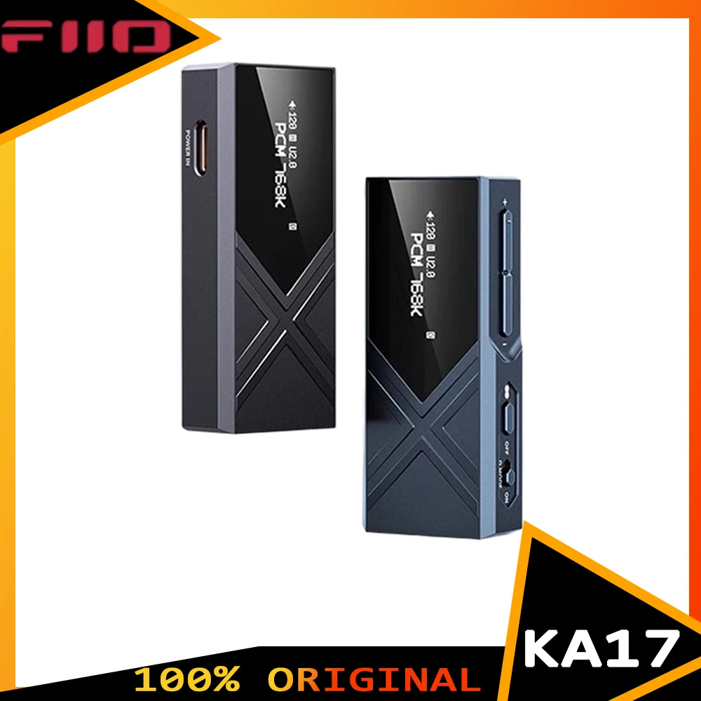 Портативный аудиодекодер Fiio KA17 Usb Hifi Dac двойной ES9069q Pcm768 Dsd512 3 5/4 4 мм выход на заказ