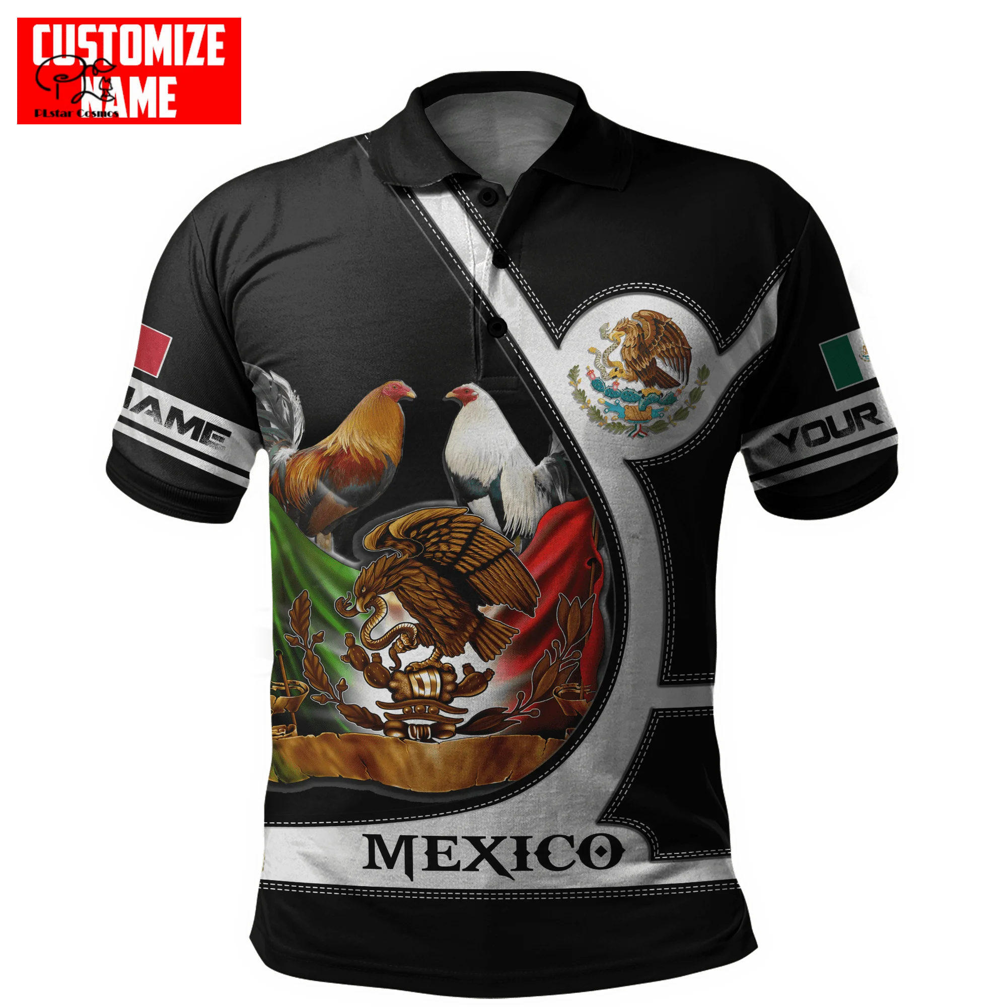 PLstarCosmos 3DPrint Newest Rooster Custom Name Lover Hot Polo Shirt Funny Harajuku Streetwear Sleeveless Tees Fitness Unisex -1