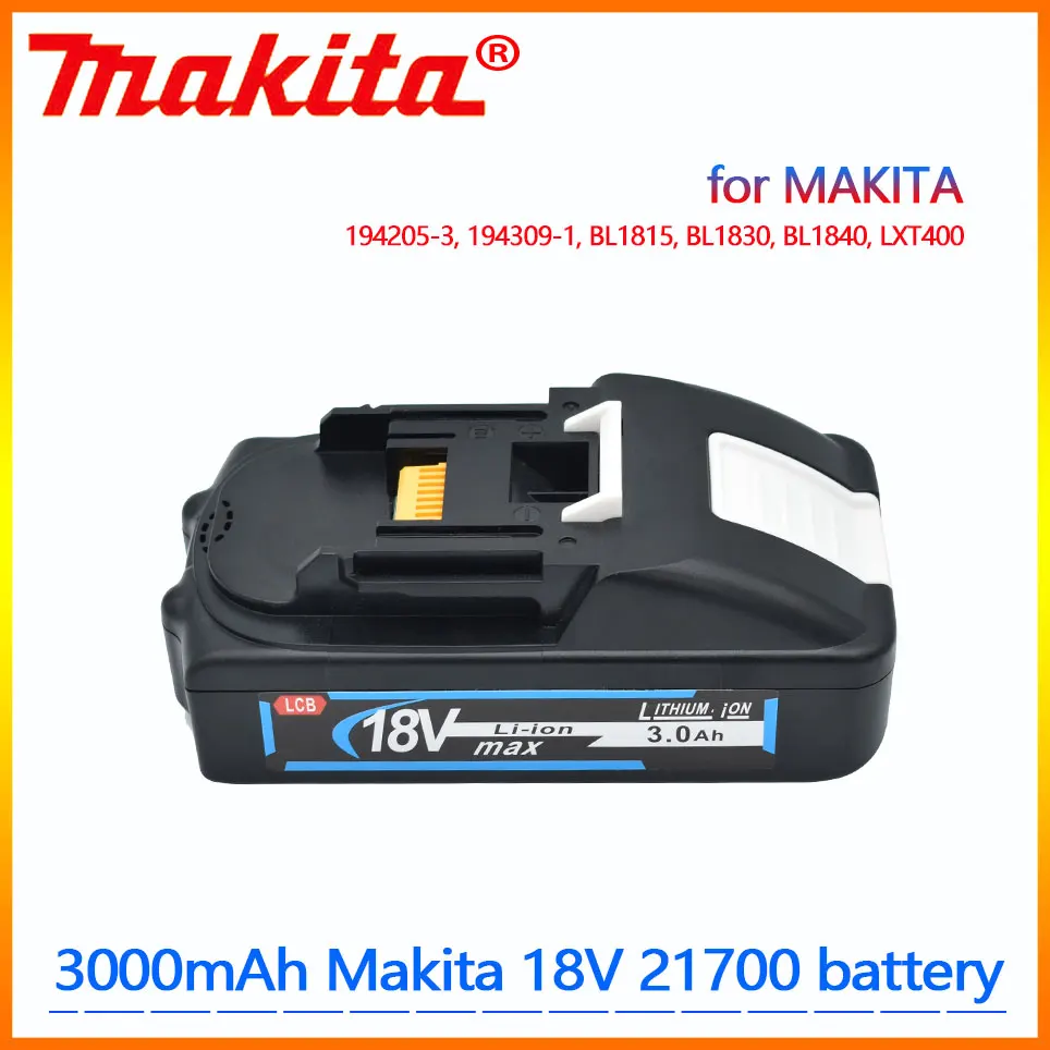 

18V 3000mAh Makita BL1830 BL1840 3.0Ah 21700 Li-Ion Batterij Voor Makita Vervangbare Accessoires Voor Elektrische Gereedschap