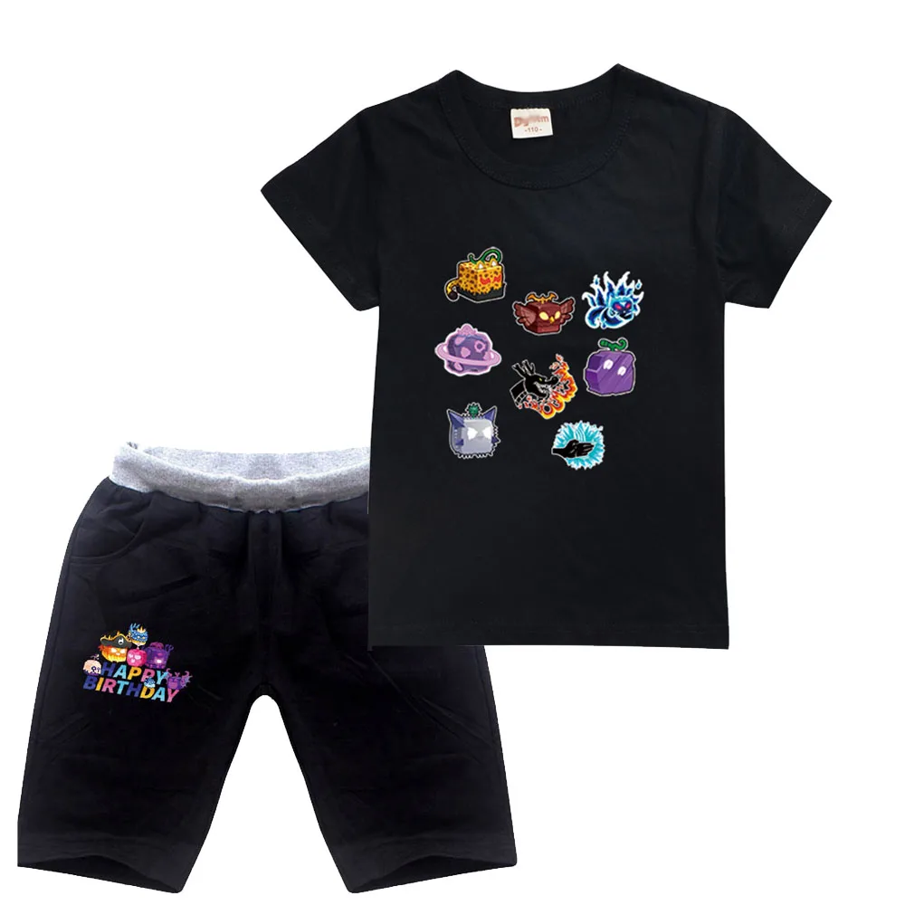 Футболка с коротким рукавом и шорты для мальчиков девочек