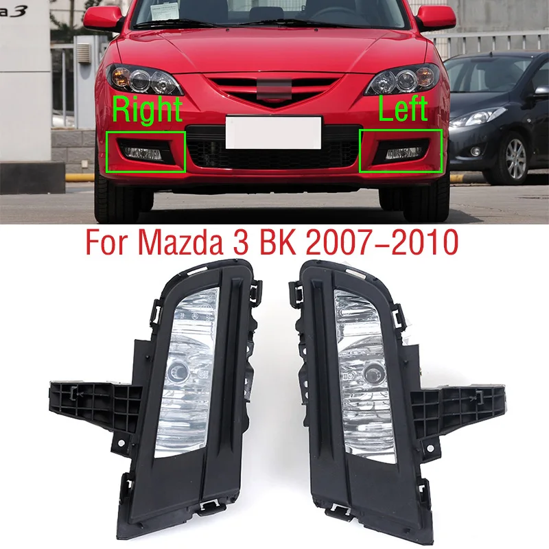 

Car Front Bumper Fog Light Lamp For Mazda 3 M3 BK 2007 2008 2009 2010 Foglight Foglamp With Bulb