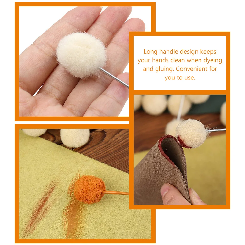 100 шт. аппликатор для окрашивания шерсти Daubers с длинной ручкой шарики инструменты