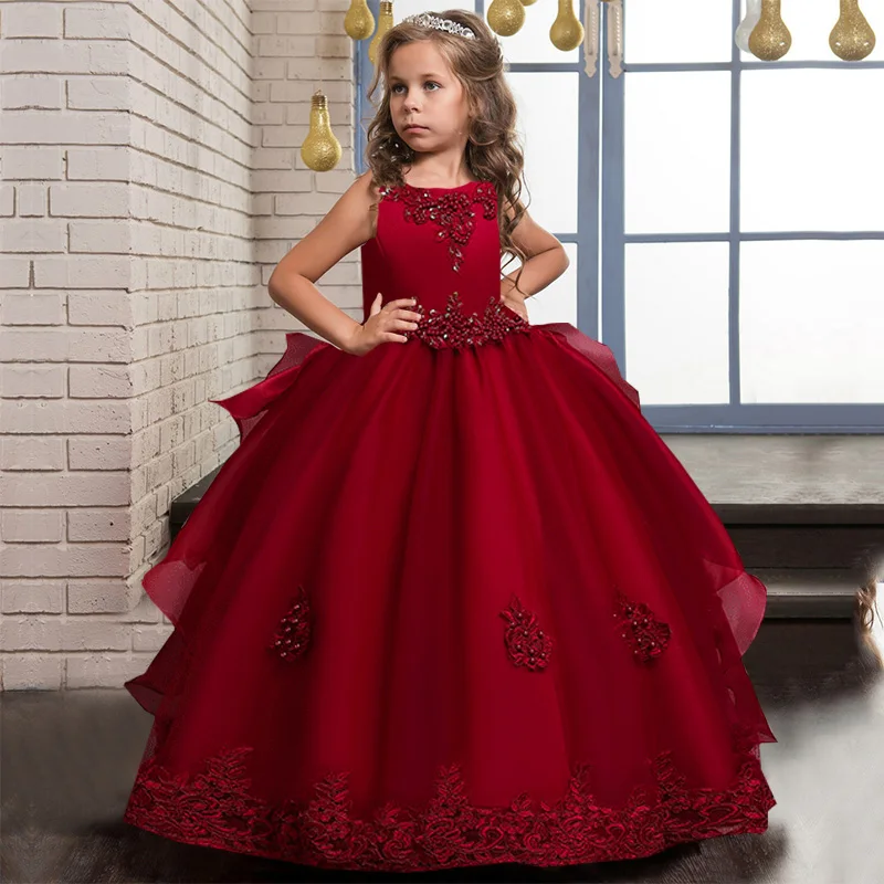 

New High Quality Baby Girl Dress For Girls Elegant Birthday Party Dress Girl Dress Baby Girl's Christmas Clothes 3-12 Years