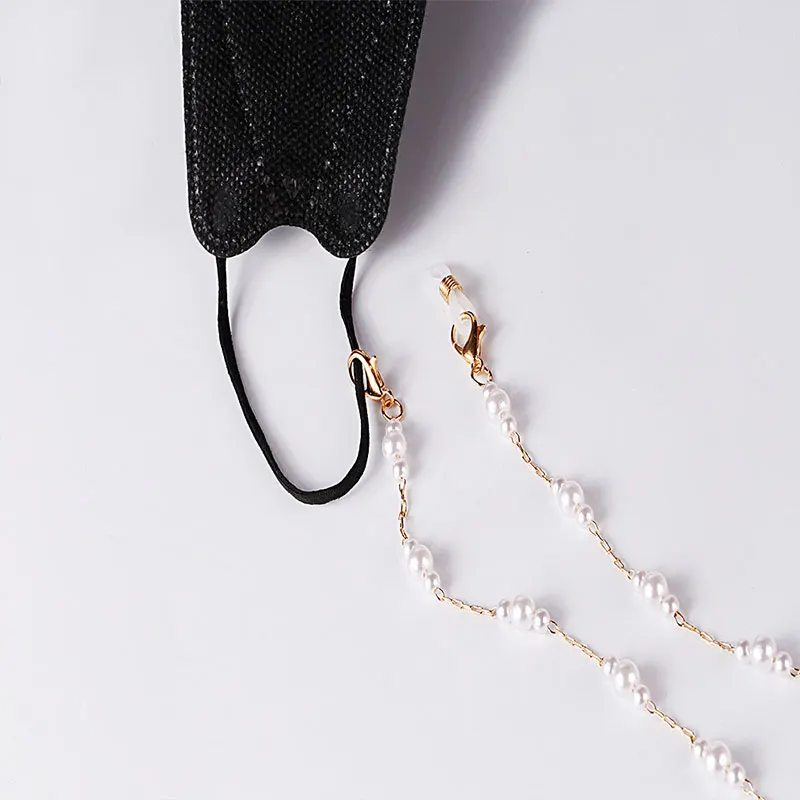 

Fashion Pearl Glasses Chain Mask Holder Star Love Heart Beads Metal Chain Necklace Chain Women's Sunglasses Lanyard