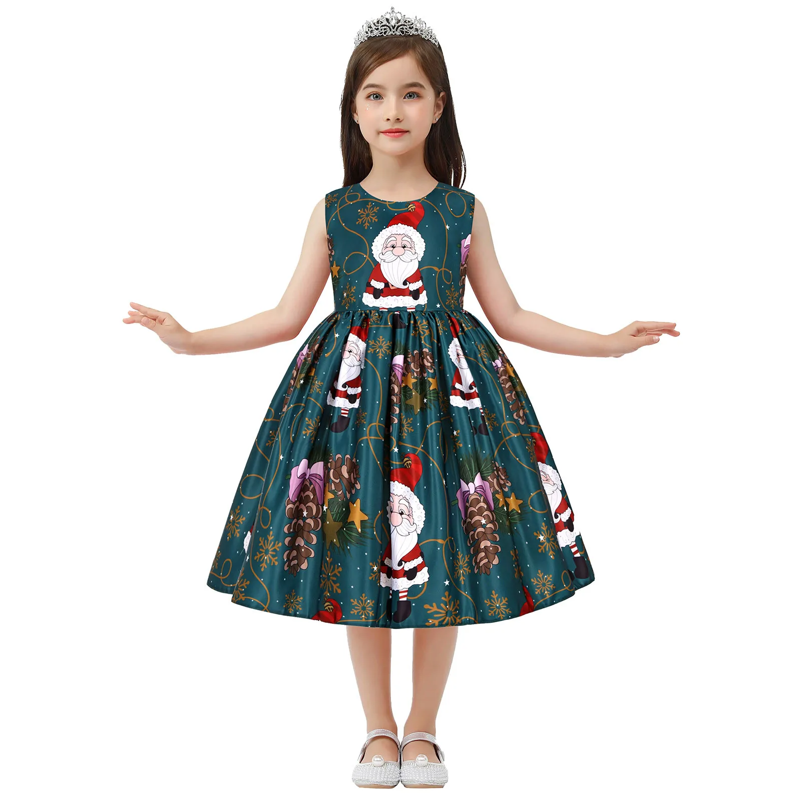 

Girls Princess Gown Xmas Costume Child Party Christmas Dance Dress Kids Pageant Girls Teen Girls Dresses Perfect Birthday Dress