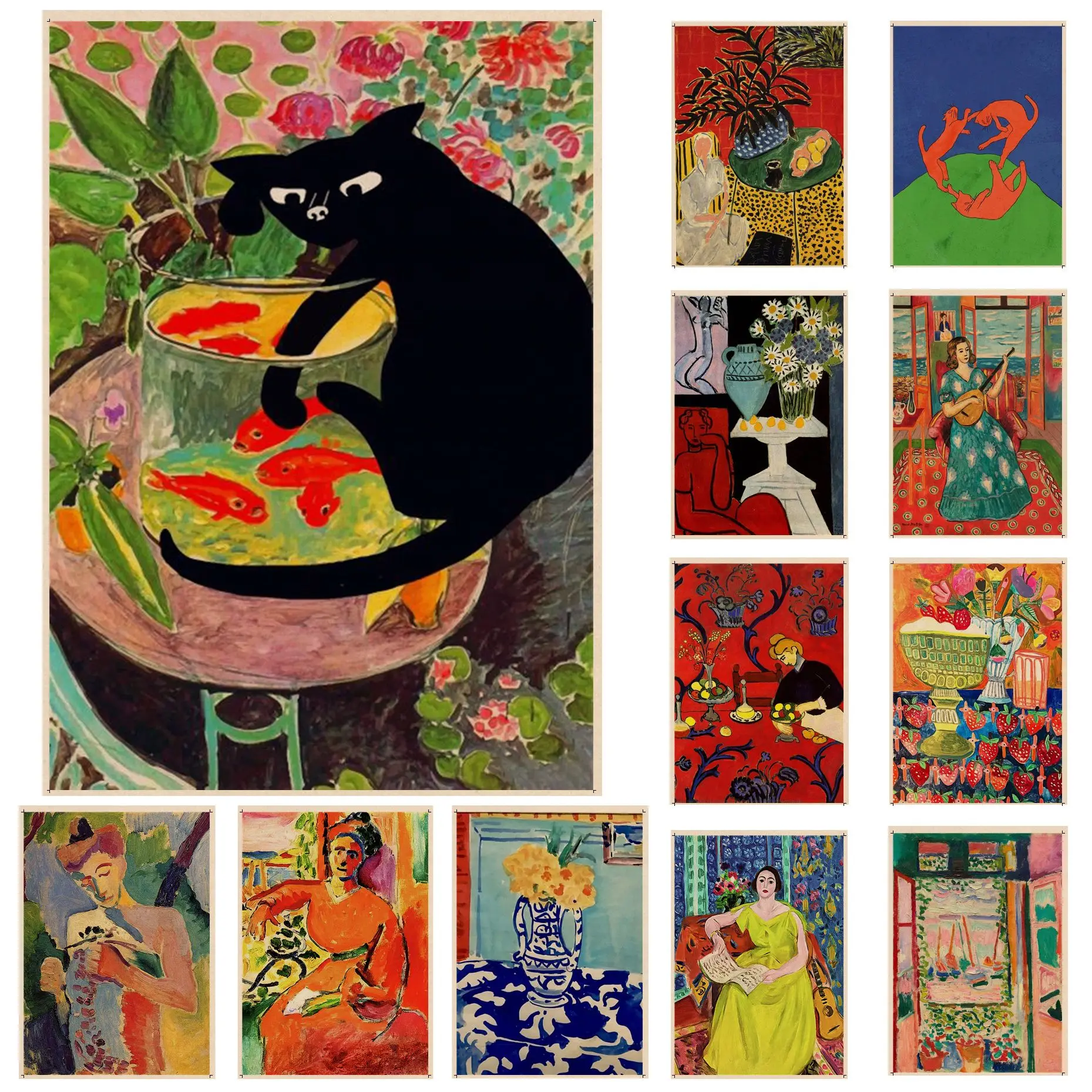 

Henri Matisse Classic Anime Poster Kraft Paper Vintage Poster Wall Art Painting Study Room Wall Decor