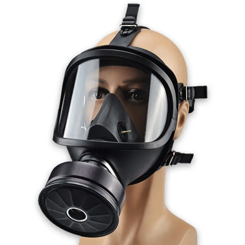 1/2PCS Black MF14/87 Type Gas Mask Full Face Chemical Respirator Natural Rubber Filter Self-priming