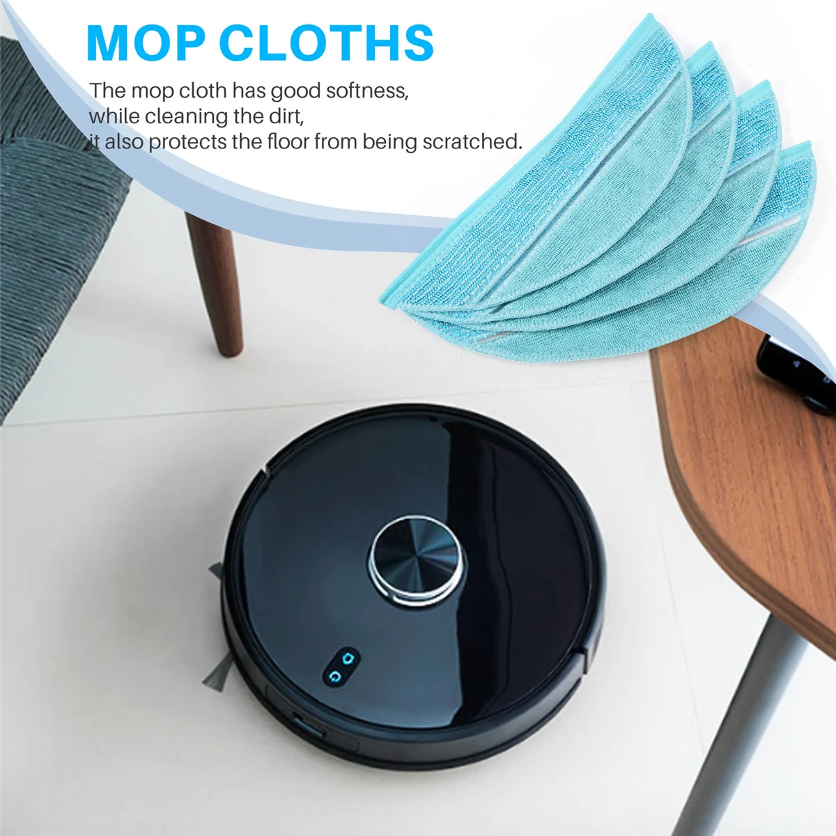 4 шт. тряпки для швабры аксессуары Cecotec Conga Ultra 2290 Запчасти роботизированного