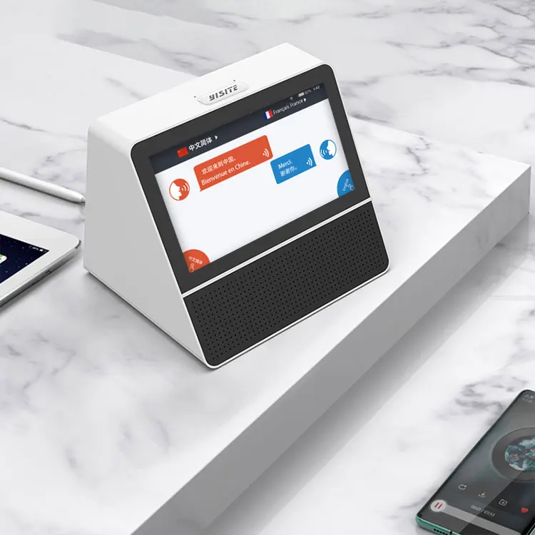 

High-end Upgrade Smart Portable Voice Translator for Hote receptionist lrestaurant Two-way Translation 7 Inch Screen
