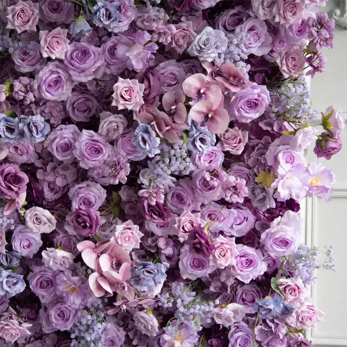 Роскошная версия королевская фиолетовая Роза стена 5D тканевая занавеска